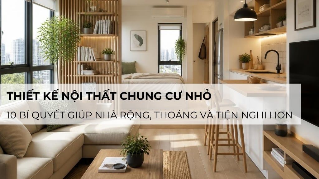 10 bí quyết thiết kế nội thất chung cư nhỏ tối ưu diện tích