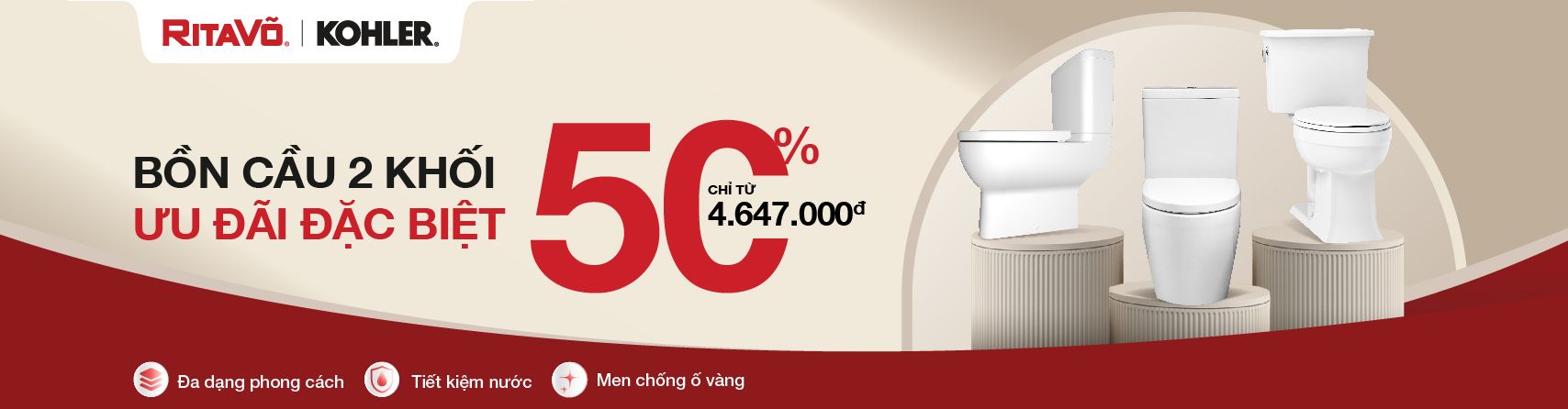 Bồn Cầu 2 Khối