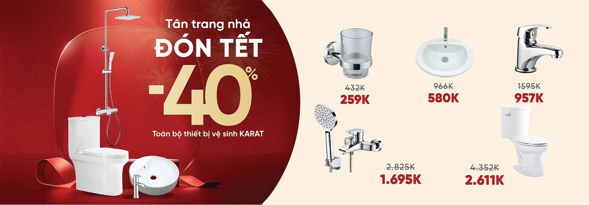Sắm Nhà Sang - Đón Lộc Vàng - KARAT ƯU ĐÃI 40%