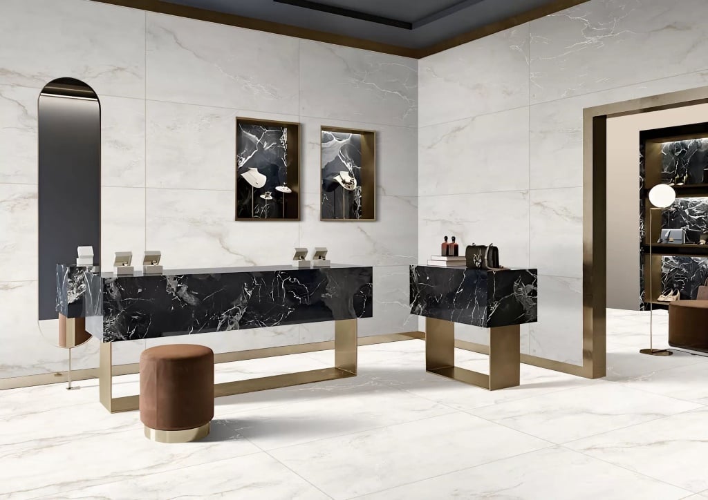 gạch bóng brakel gold phối cảnh