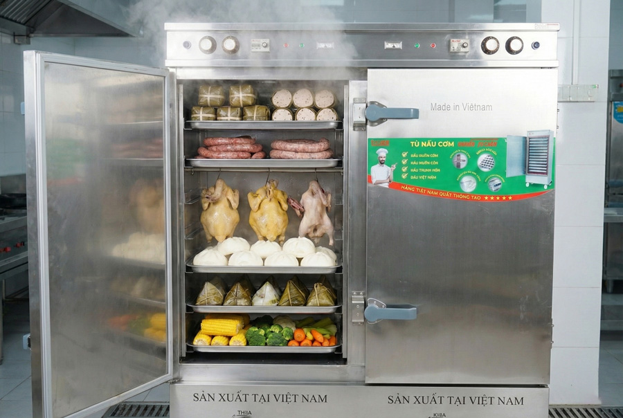 tủ cơm công nghiệp 24 khay Thái Long