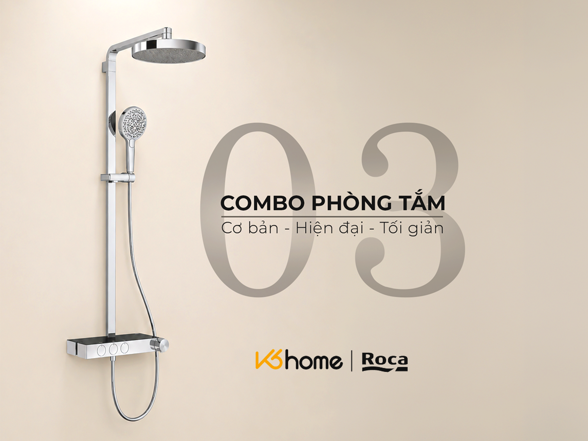 03 COMBO PHÒNG TẮM CƠ BẢN, HIỆN ĐẠI CHO GIA CHỦ YÊU THÍCH SỰ TỐI GIẢN