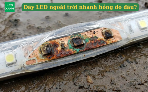 Dây LED ngoài trời nhanh hỏng do đâu?