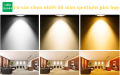 Tư vấn chọn nhiệt độ màu spotlight phù hợp (3000K – 4000K – 6500K).