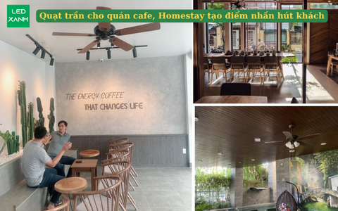 Quạt trần cho quán cafe, Homestay tạo điểm nhấn hút khách