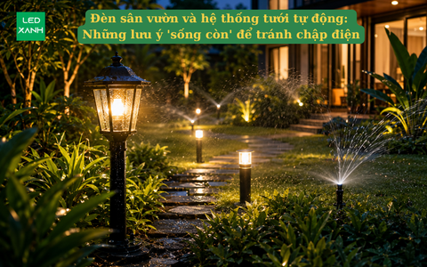 Đèn sân vườn và hệ thống tưới tự động: Những lưu ý 'sống còn' để tránh chập điện