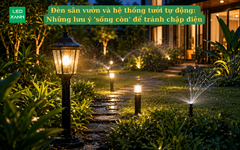Đèn sân vườn và hệ thống tưới tự động: Những lưu ý 'sống còn' để tránh chập điện