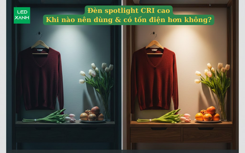 Đèn spotlight CRI cao: Khi nào nên dùng & có tốn điện hơn không?