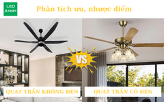 Quạt trần có đèn và không đèn: Phân tích ưu, nhược điểm