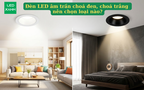 Đèn LED âm trần choá đen, choá trắng nên chọn loại nào?
