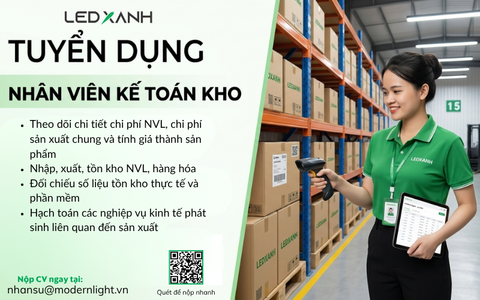 Tuyển dụng: Nhân viên Kế Toán Kho