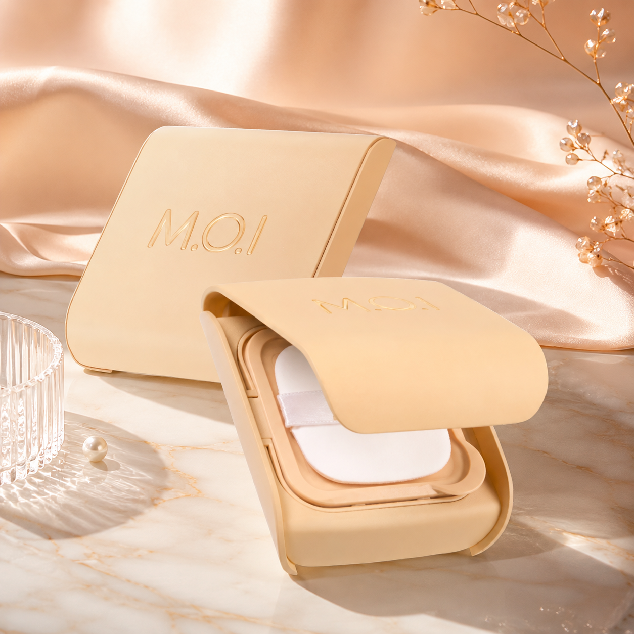 Baby Skin Cushion M.O.I hộp vuông với mút tán Rubycell