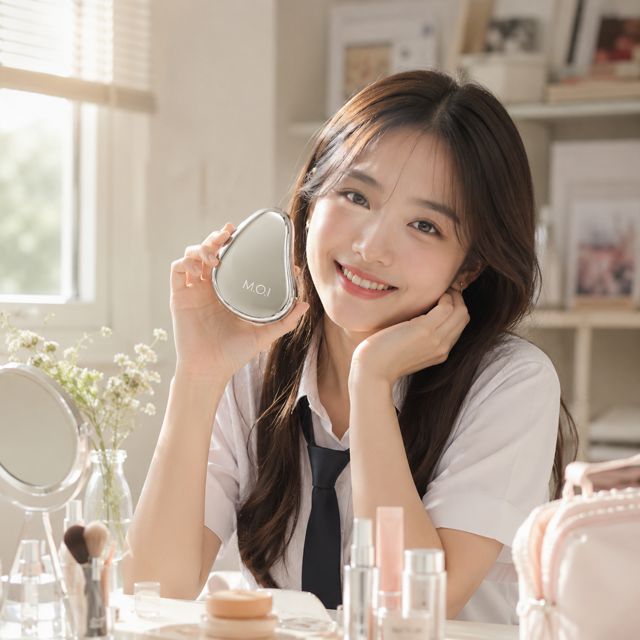 Thiết kế giọt nước bạc ánh gương của M.O.I Iconic Cushion