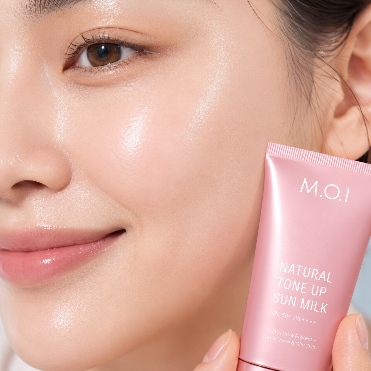 Cận cảnh làn da được cấp ẩm tốt không bị mốc nền dưới máy lạnh