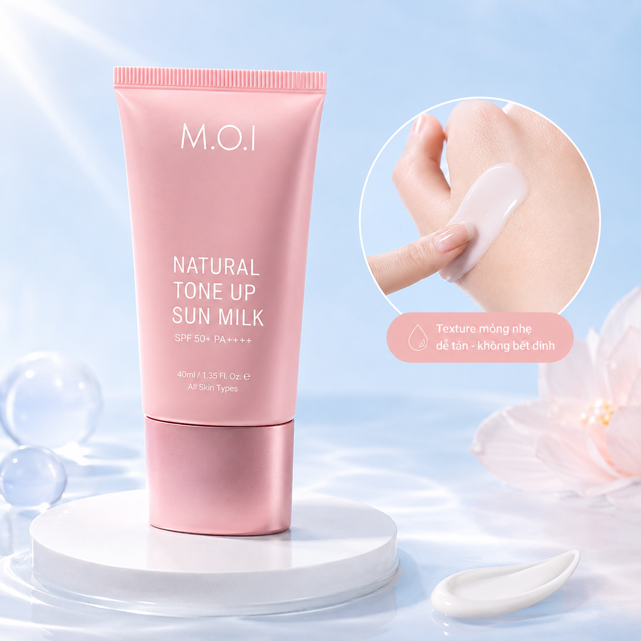 Chất sữa nâng tone đều màu da tự nhiên
