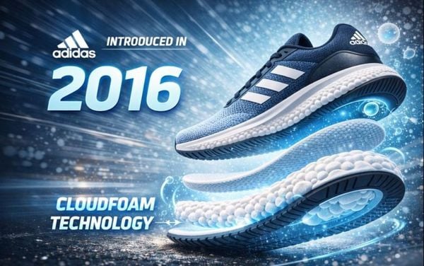 Lớp đệm giữa adidas Cloudfoam mô phỏng cấu trúc êm ái giúp nâng đỡ lòng bàn chân 3