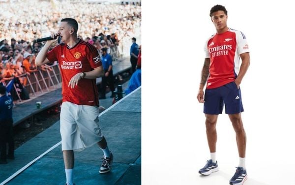 Alt: Áo bóng đá nam phối cùng quần short thể thao