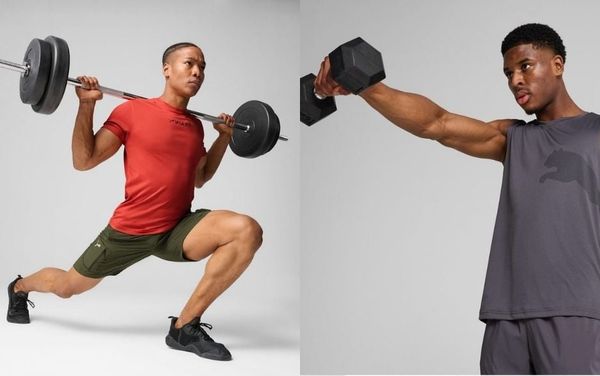 Tập gym với áo Puma