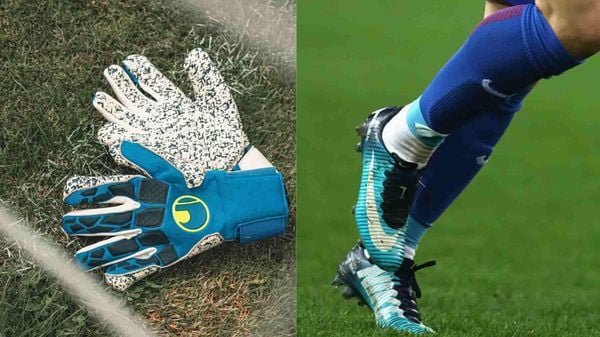 Găng tay thủ môn và băng ống chân trong bóng đá nữ