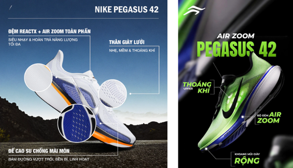 Thông số kỹ thuật giày Nike Pegasus 42