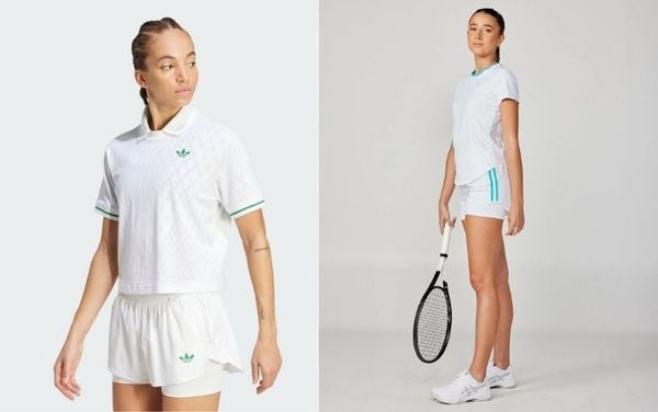 Outfit tennis nữ năng động với quần short trắng