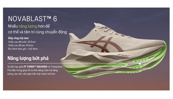 Thông số kỹ thuật của ASICS NovaBlast 6