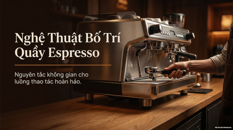 Bố Trí Máy Pha Cà Phê Trên Quầy: Nguyên Tắc Và Sơ Đồ Chuẩn Cho Quán Cafe