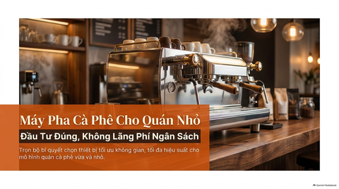 Máy Pha Cà Phê Cho Quán Nhỏ: Cách Chọn Đúng Máy, Không Lãng Phí Ngân Sách