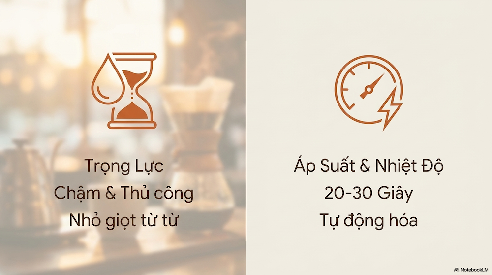 Sự khác biệt giữa cà phê pha máy và cà phê pha phin: Loại nào ngon hơn?