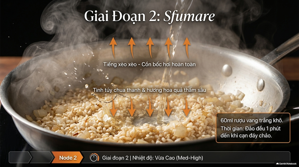 Giai đoạn 2 (Sfumare) – Khử nhiệt và đánh thức tầng hương