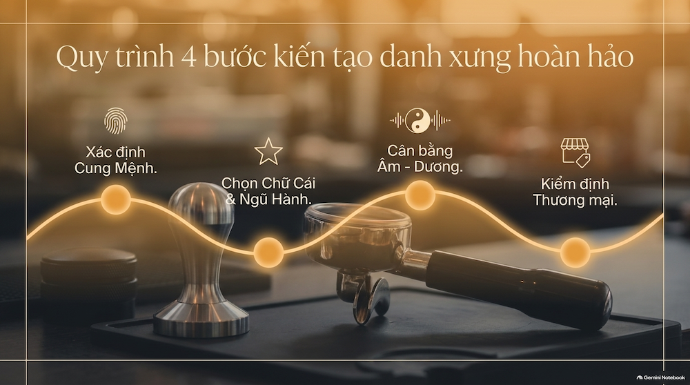 Quy trình 4 bước đặt tên quán cafe hợp phong thủy chuẩn xác nhất