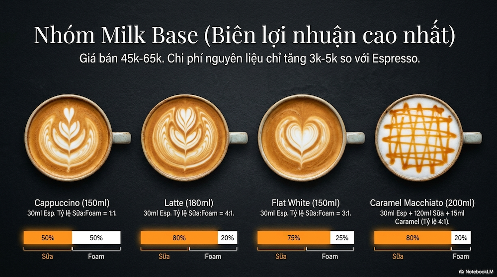 Công thức pha cà phê bằng máy: 15 món chuẩn cho quán nhỏ