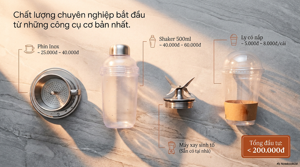 Chuẩn Bị Trước Khi Pha — Dụng Cụ & Nguyên Liệu