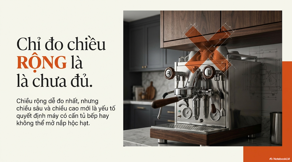 Kích Thước Máy Pha Cà Phê: 4 Con Số Quyết Định Bạn Chọn Đúng Máy Hay Mất Tiền Oan