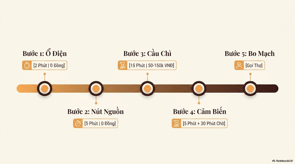 Máy Pha Cà Phê Không Lên Nguồn: Kiểm Tra 5 Bước Trước Khi Gọi Thợ