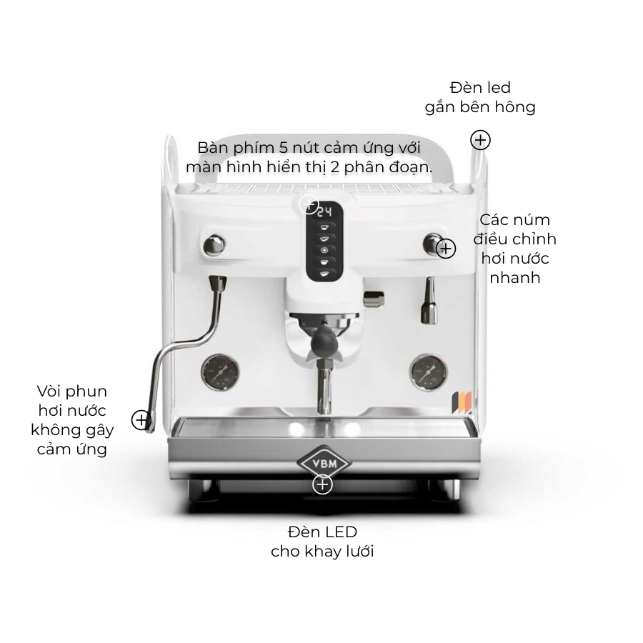 Máy Pha Cà Phê 1 Họng Pha Black Moon Electronic | VBM