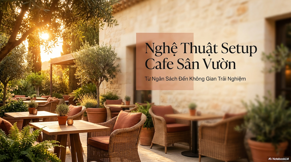 Setup Quán Cafe Sân Vườn Từ A-Z: Chi Phí, Thiết Kế, Vận Hành
