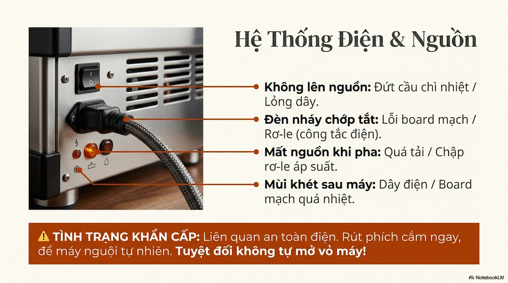 Sửa Máy Pha Cà Phê Tại TP.HCM: Lỗi Thường Gặp, Bảng Giá Và Khi Nào Nên Thay Máy
