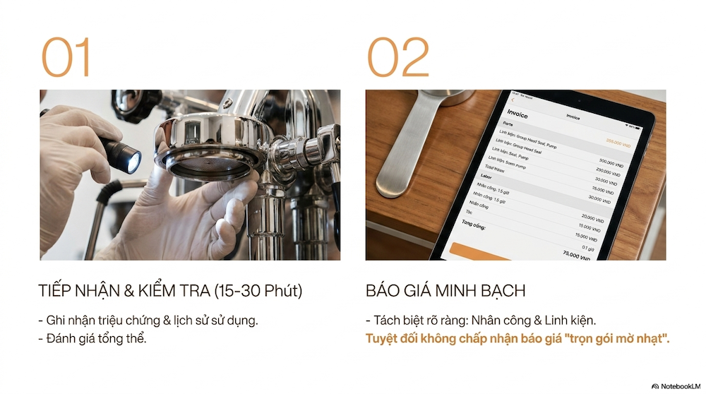 Sửa Máy Pha Cà Phê Tại Hà Nội: Bảng Giá, Quy Trình & Đơn Vị Uy Tín