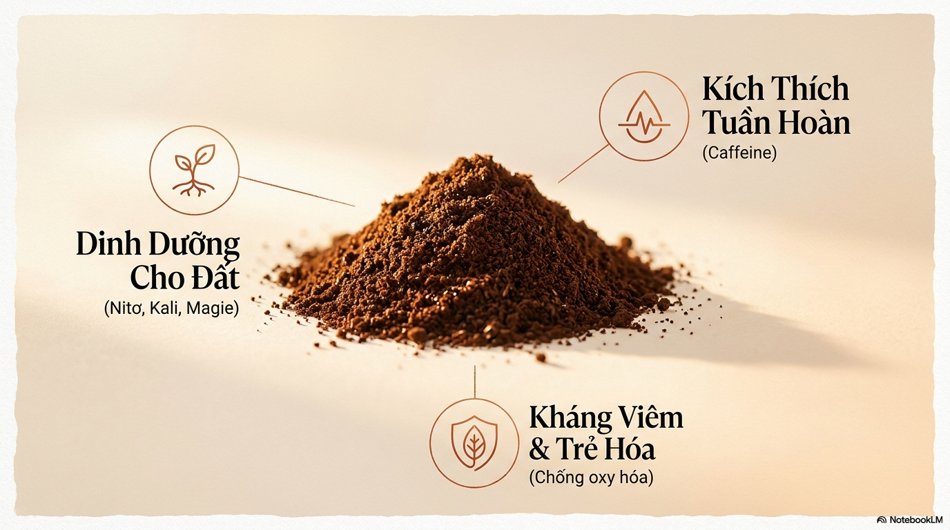 Cách Tận Dụng Bã Cà Phê Tại Nhà: Từ Làm Đẹp Đến Làm Vườn