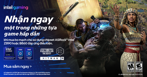 🚀 Nâng Cấp PC Cùng ASRock – Nhận Quà Game AAA Miễn Phí