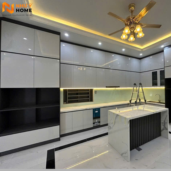 Mẩu tủ bếp nhựa acrylic đẹp