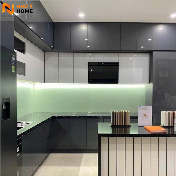 Mẩu tủ bếp nhựa acrylic đẹp