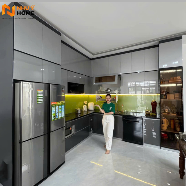 Mẩu tủ bếp nhựa acrylic đẹp