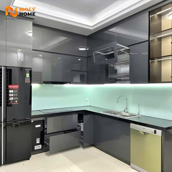 Tủ bếp nhựa đẹp hiện đại