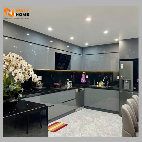 Mẩu tủ bếp nhựa acrylic đẹp