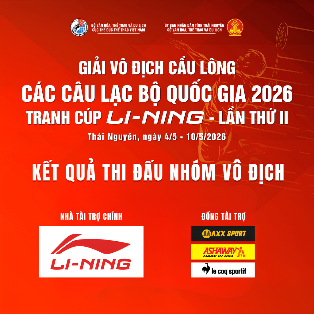 ket-qua-thi-dau-nhom-vo-dich-sau-hang-loat-tran-cau-dinh-cao-giai-vo-dich-cau-long-cac-clb-quoc-gia-2026-tranh-cup-li-ning