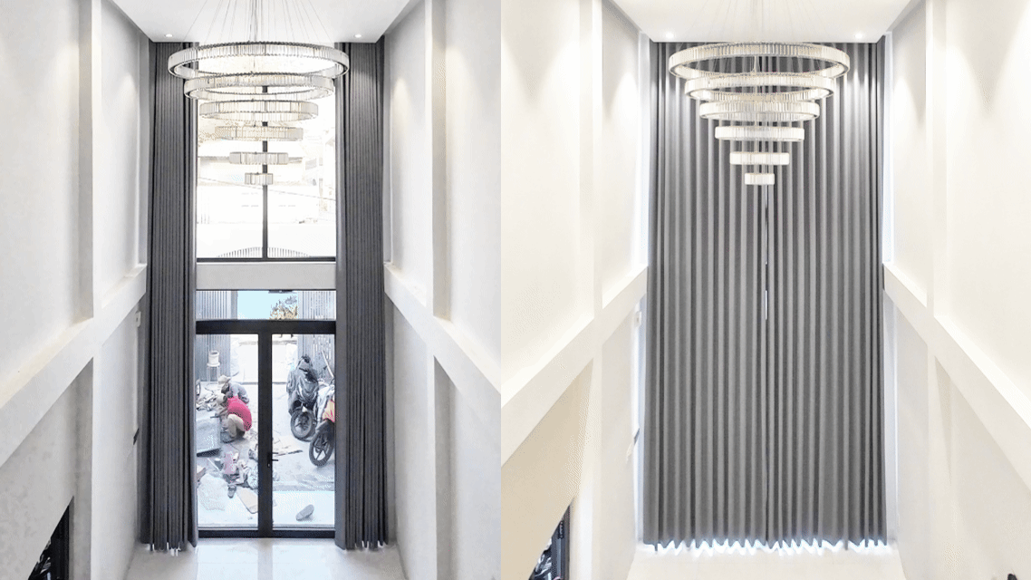 Rèm vải động cơ