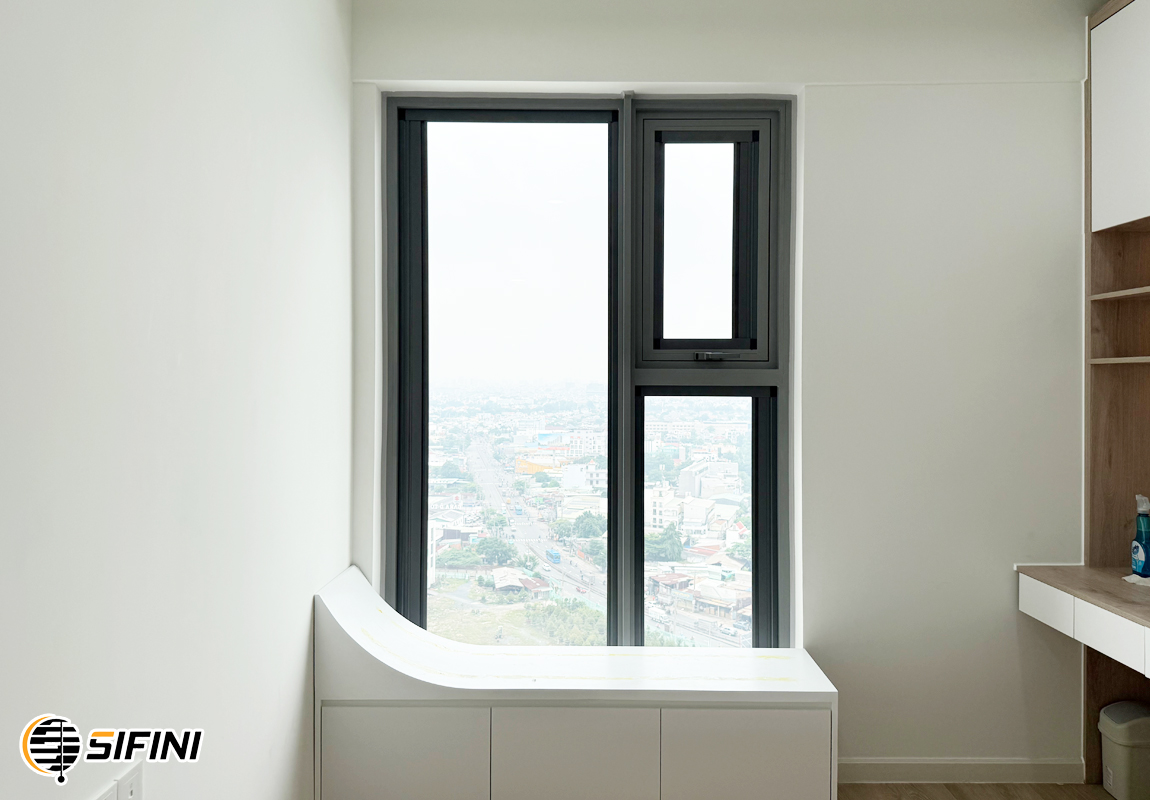 Rèm tổ ong gắn kính