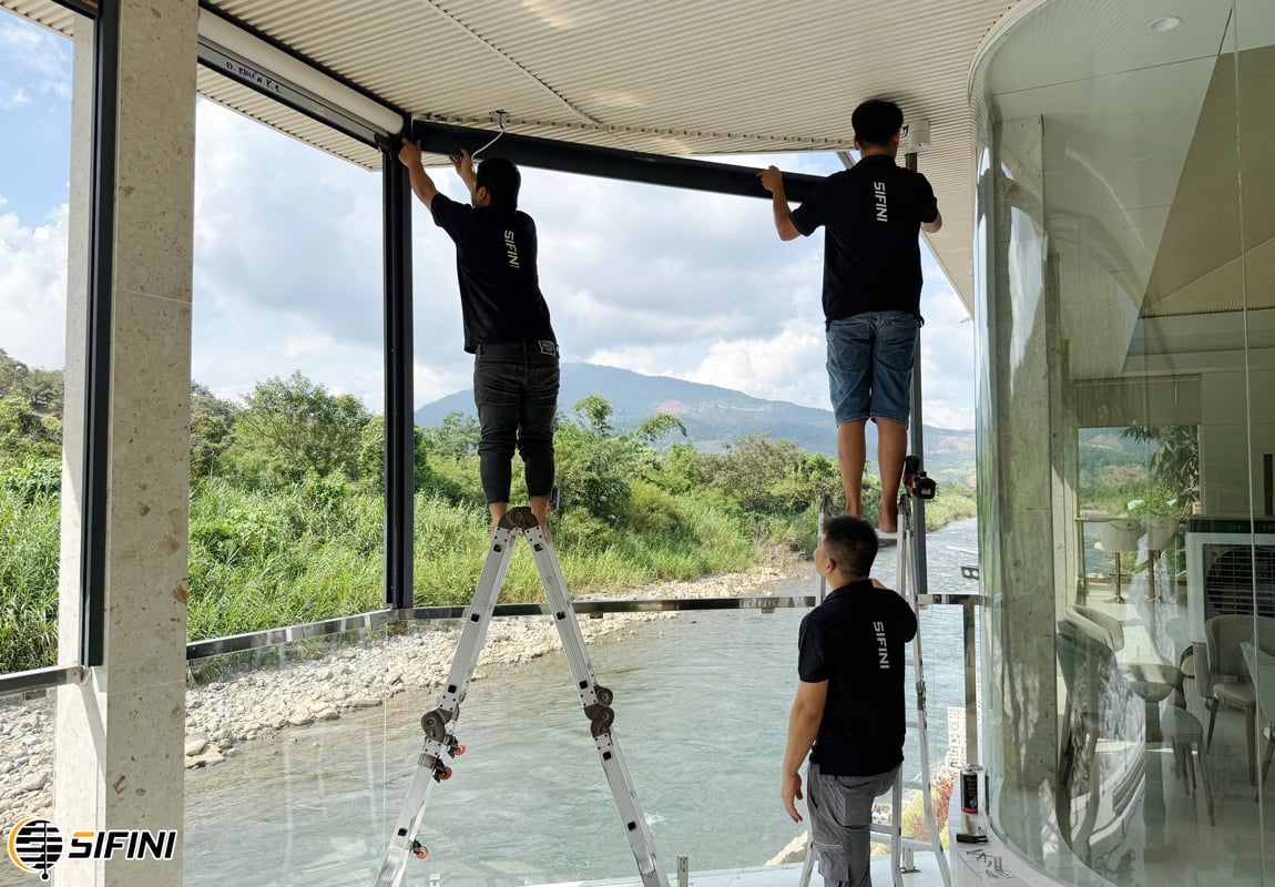 Rèm zipper ngoài trời